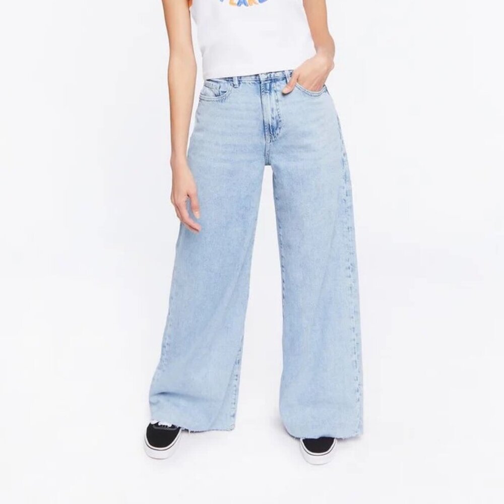 Forever 21 High-Rise Wide-Leg Jeans